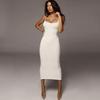 Sexy Skinny Slim Knit Long Dress Spaghetti Strap  Backless Sleeveless Maxi Women Partywear Clubwear Lady Bodycon Elegant Pullover Camisole