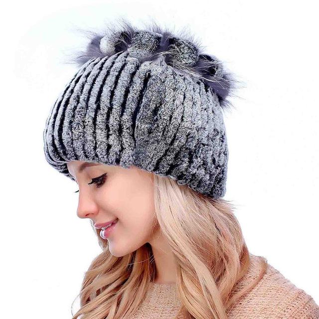 Buy Fashion rex rabbit fur hat ladies 
