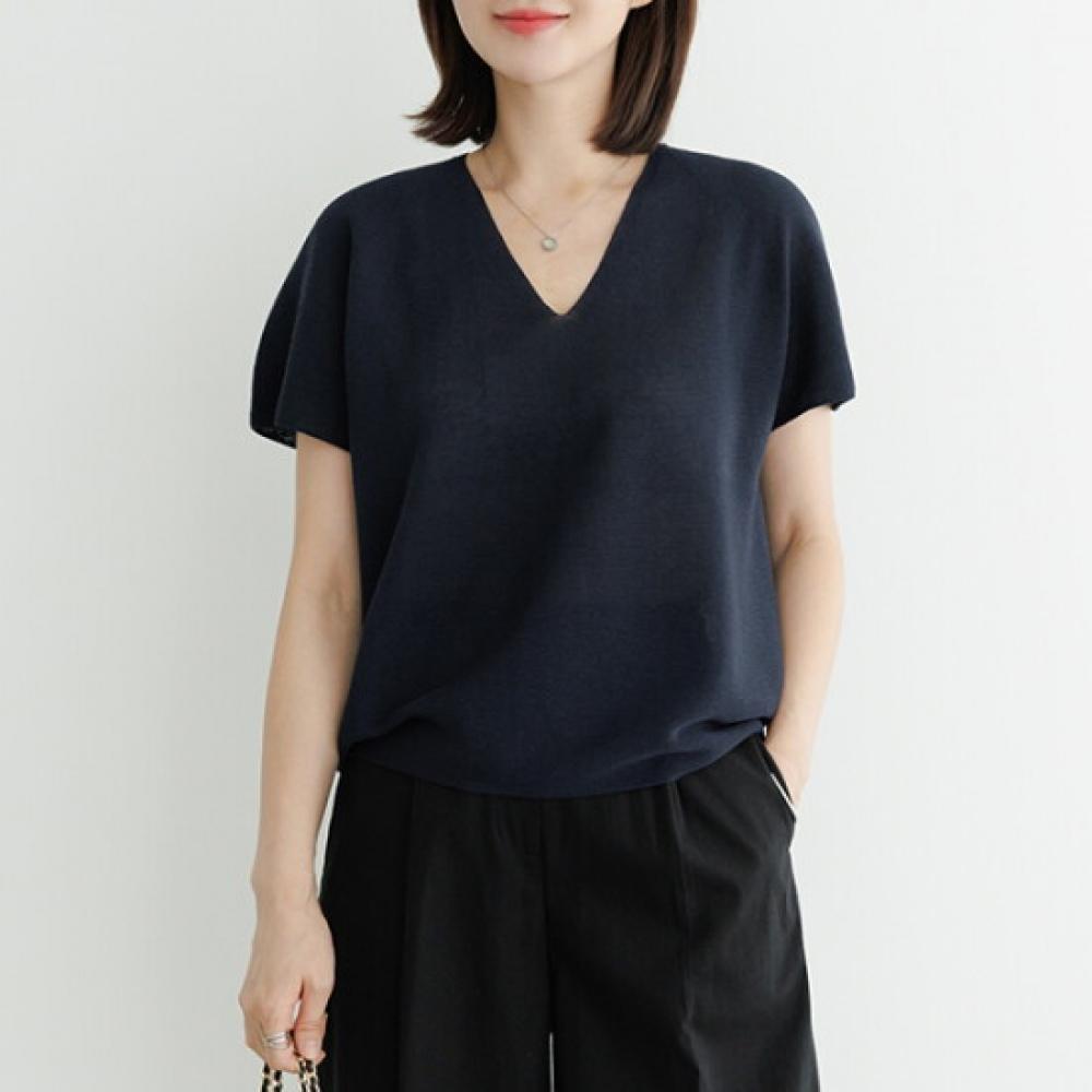 Dedra V Neck Short sleeVe Knit Knf3025