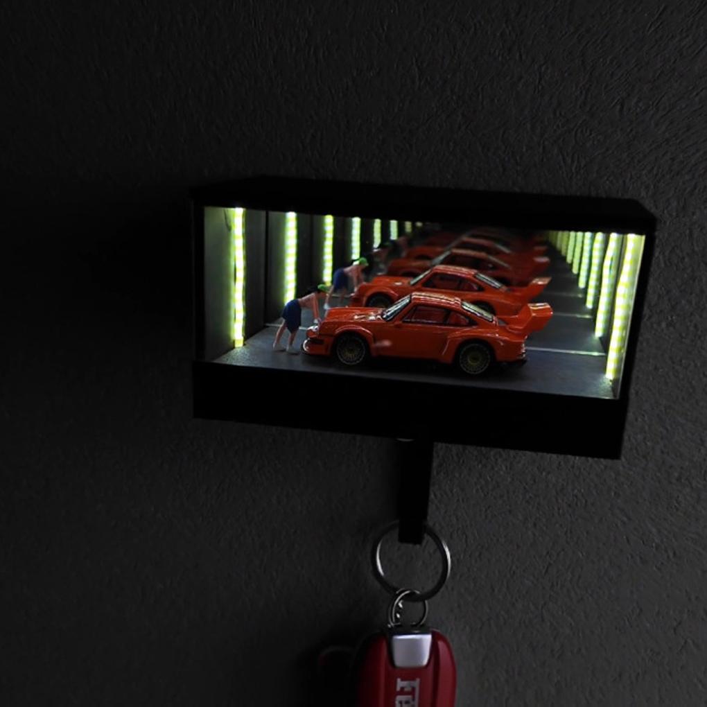 Garage Keychain Hanger Decoration LED Lighting