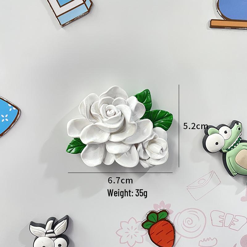 Creative 3D Bouquet Resin Fridge Magnet - Cartoon Ferrite Christmas Decoration