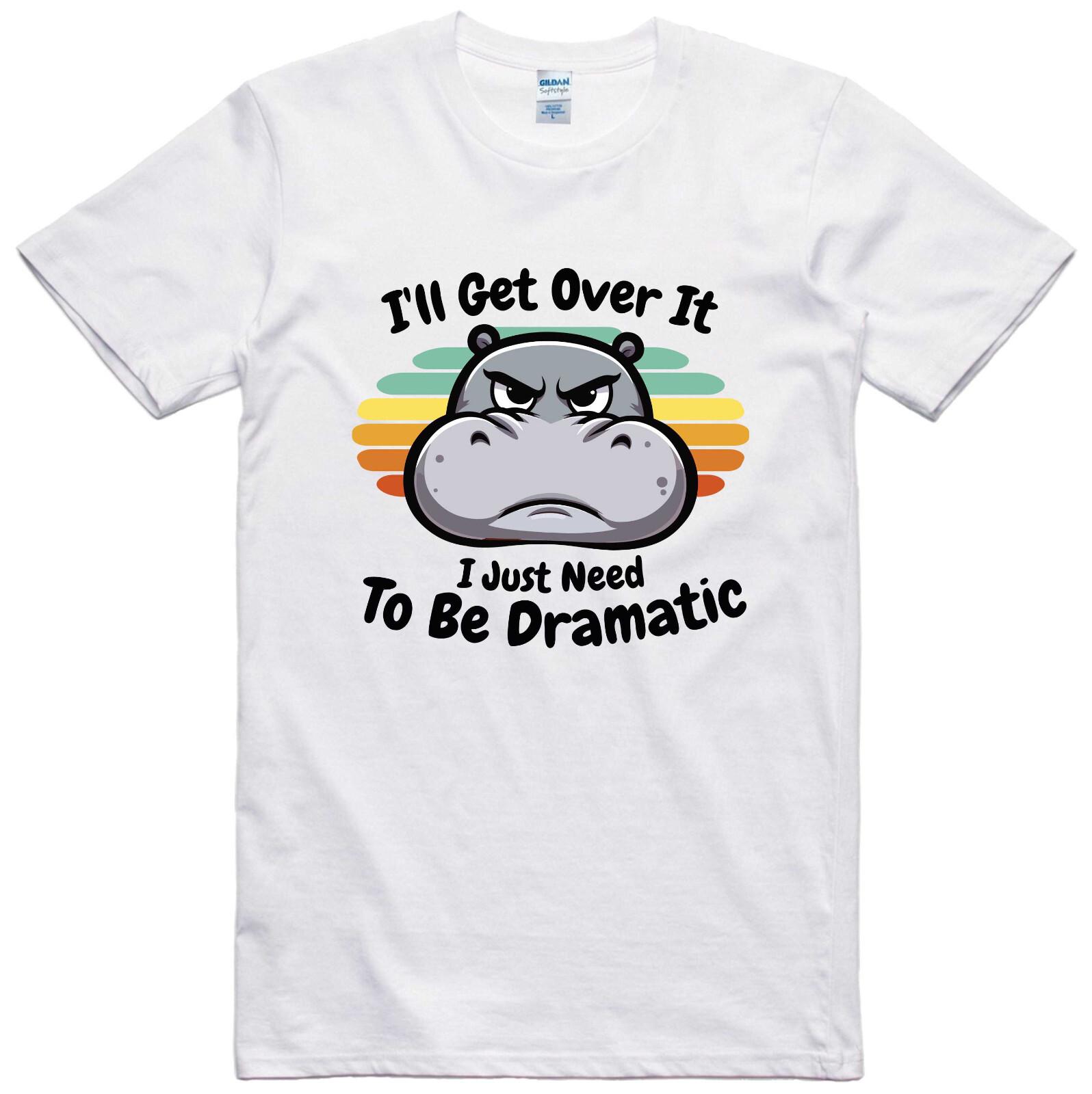 Mens T Shirt Funny Hippo Novelty Slogan 100% Cotton Tee S