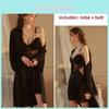 Sexy Plus Size Ice Silk Lingerie Set With Padded Underwire For Lounge Sleepwear