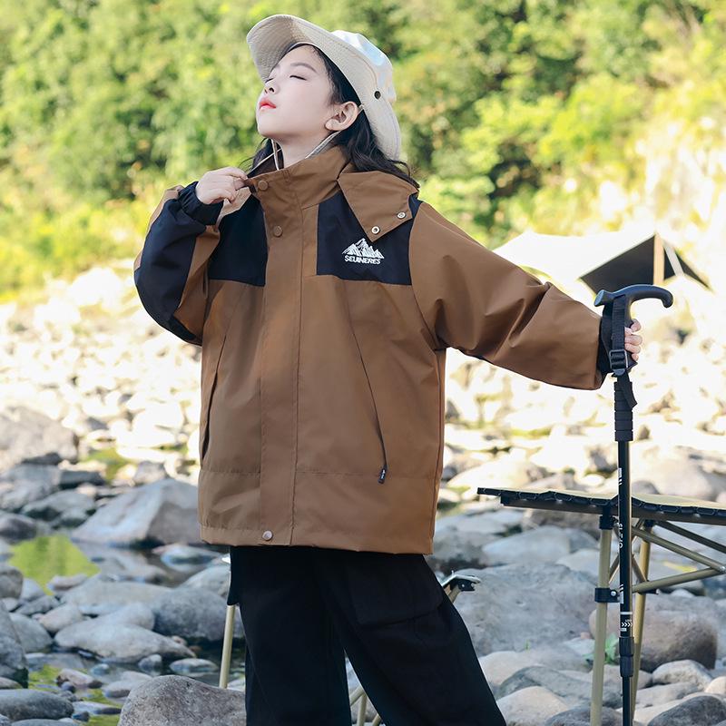 

Девичья куртка-ветровка три-в-одном 2025 - Стильная весенне-осенняя мода 140cm