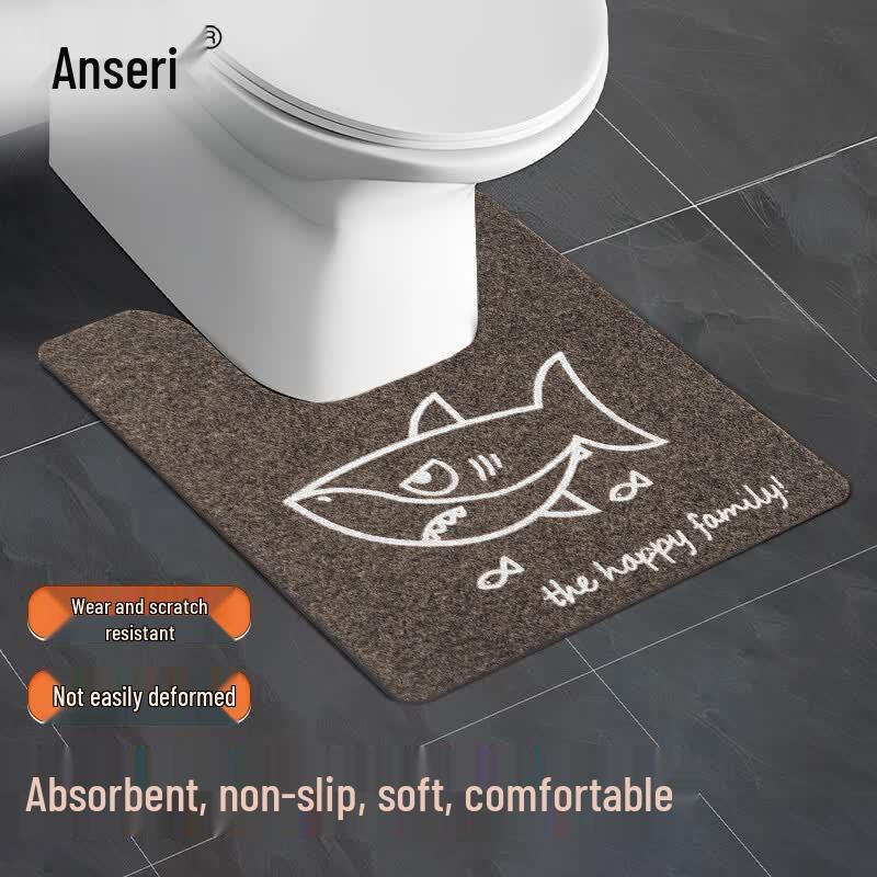 Accuway U-Shaped Non-Slip Toilet Mat