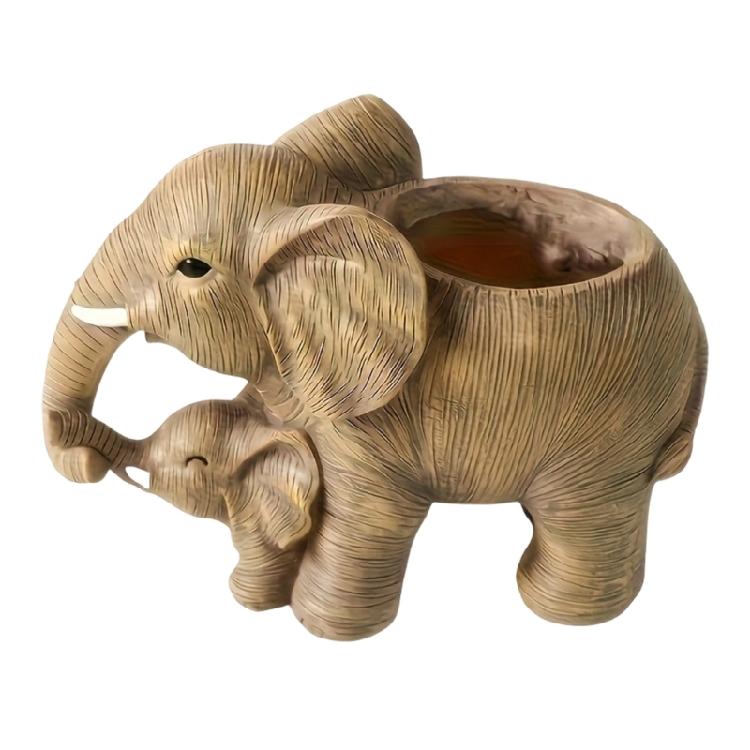

Light weight Durability Resins Elephant Flower Pot Decorative Elephant Planter for Indoor Outdoor Decorative Use 1