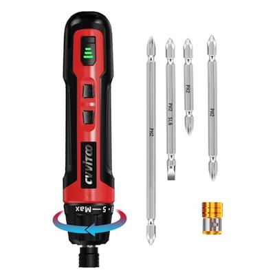 3.6V Cordless Electric Screwdriver, 6N.m Manual, 20N.m Adjustable, USB Type-C Rechargeable, Compact, for Home Furniture Assembly and Repair, DIY