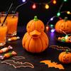 Kleine ästhetische Heimdekoration Halloween Kürbis Ente Figur 3D Gedruckt Niedlich Herbst Herbst Schreibtischornamente Statue Thanksgiving Ornament Garten