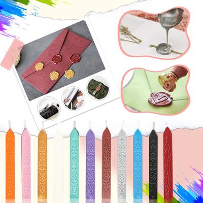Wax Seal Sticks, Antique Sealing Wax Sticks With Wick For Postage Letter Retro Vintage Wax Seal 