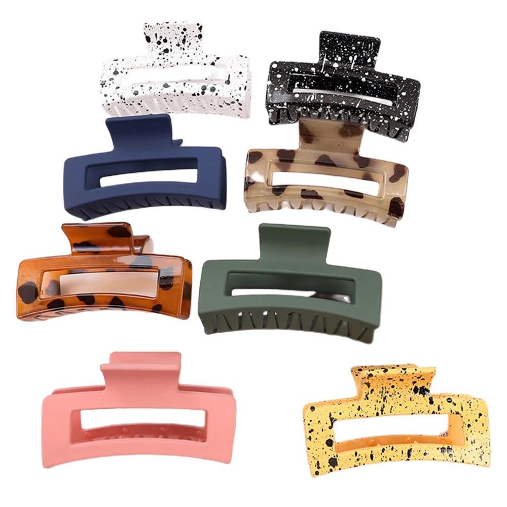 Korean Women Girls Plastic Hair Claws  Clips Headwear Large Size Pin Crab Barrette Fashion Ornament  Accessories