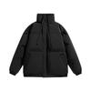 Men's Casual Solid-color High-neck Zipper Cotton-padded Jacket, Men's Thickened Cotton-padded Warm Bread Jacket Jacket