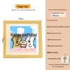 Cute Couple Dog Punch Needle Embroidery Kit – DIY Yarn Painting with Photo Frame, Perfect Handmade Anniversary Gift