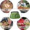 Borsa a vita resistente per la raccolta con tracolla regolabile e tasche multiple in tela di cotone, adatta per giardinaggio, agricoltura e attività all'aperto
