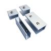 Aluminium-Zink-Legierung Glas Klemme Silber Regalhalterung Verbinder Weinschrank Trennwandhalterung Laminat