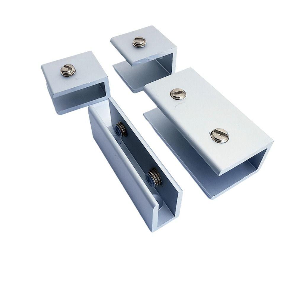 Aluminium-Zink-Legierung Glas Klemme Silber Regalhalterung Verbinder Weinschrank Trennwandhalterung Laminat