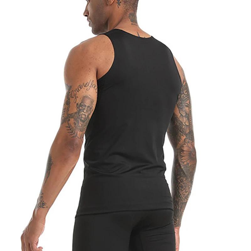 Muscleguys Men's Sports Tight Training Tank Top Men's Fitness Basketball Football Running Quick Drying Breathable High Elastic Sleeveless