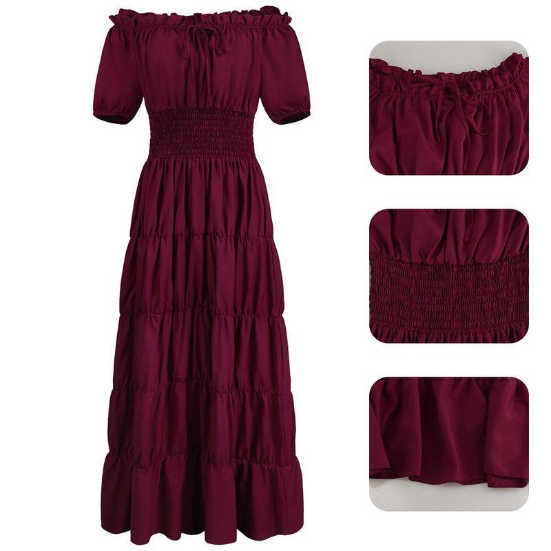 Medieval Renaissance Stage Cosplay Costume Halloween Retro Women's Long Dress Cosplay Role-Playing Costume