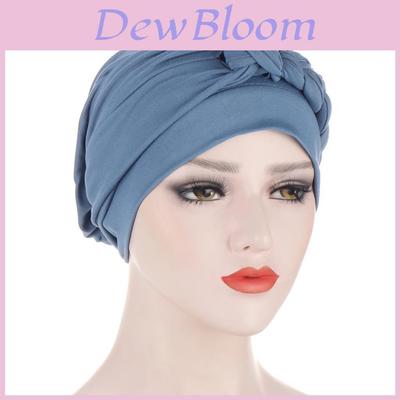 Soft Multicolor Head Cover With Side Braid For Casual Daily Wear