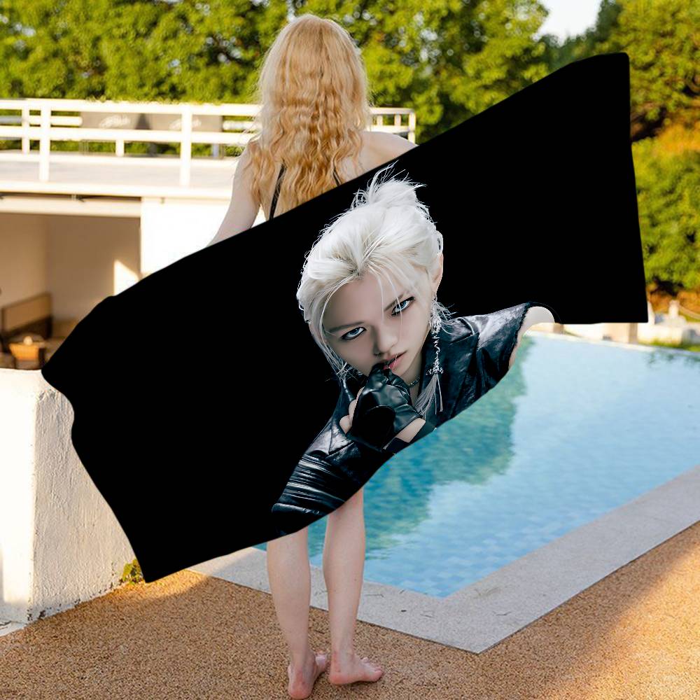 F-FelixS singer Microfiber Printed Beach Towel Mountain Climbing Yoga Beach Swimming Running Absorbent Soft Towel