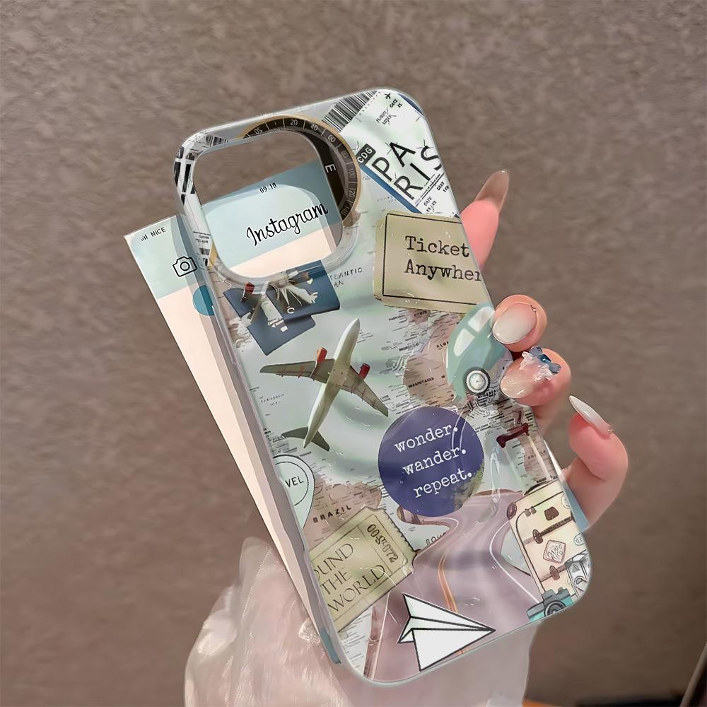 Vintage Travel Map Phone Case For Iphone 171615 14 Plus 13 12 11 Pro Max 17Air Funda Mobile Protective Cover Coque
