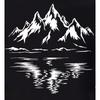 European Size Boys Round Neck Short Sleeved T Shirt with Landscape and Mountain Scene Pattern