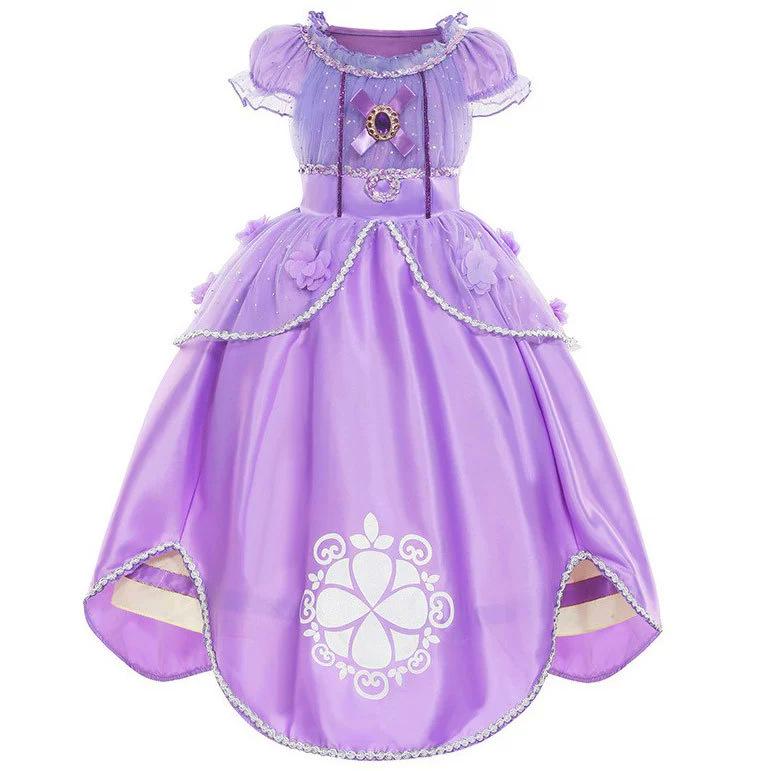 Prinzessin Sophia Halloween-Kleid für Kinder mit Ärmeln