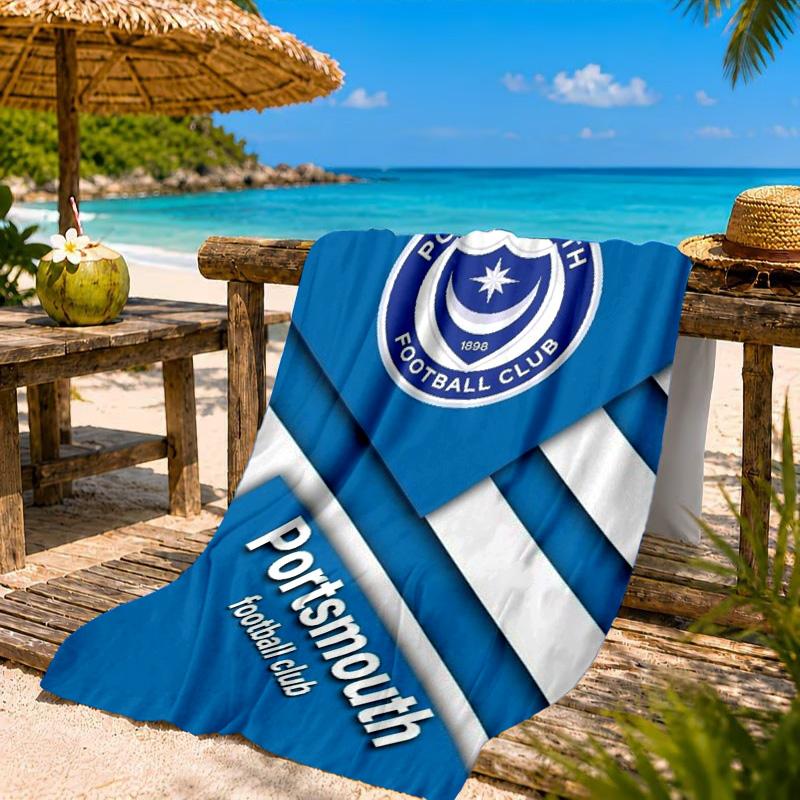 Asciugamano da Spiaggia in Microfibra con Stemma FC Ports, Morbido e Assorbente, Asciugatura Rapida, Ideale per Viaggi Estivi, Essenziale per la Spiaggia, Piscina