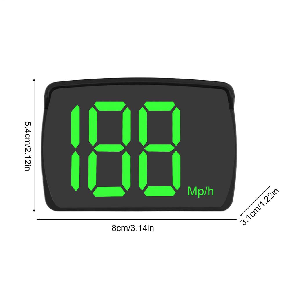 GPS Speedometer Auto HUD Gauge Digital Display Real-Time Windshield GPS Speedometer for Dashboard Offroad Vehicle Taxi Racing