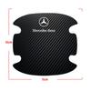 4Pcs Carbon Fiber Car Door Handle Protection Emblem Sticker For Mercedes Benz AMG W212 W205 W246 W177 W176 W213 GLC GLE GLS ML Welcome Laser