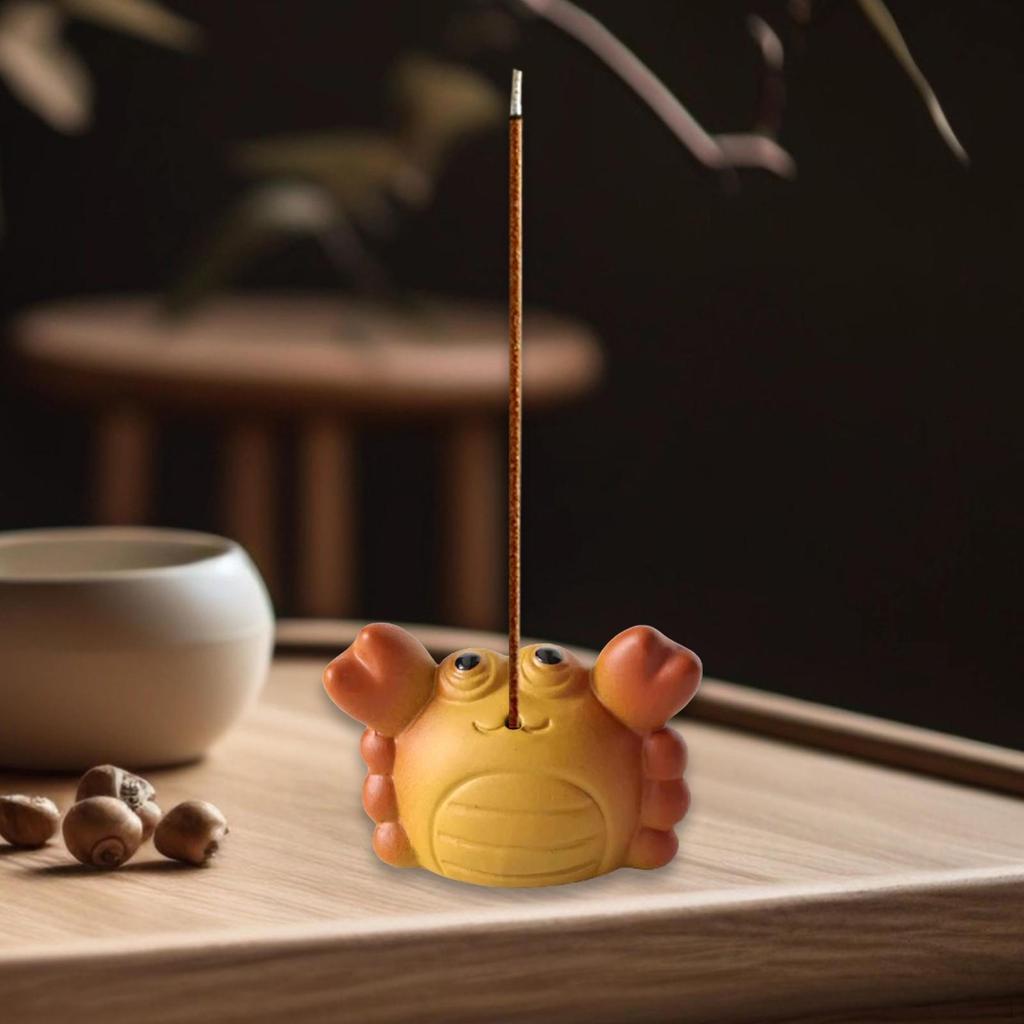 Little Statue Ceramic Tea Pet Ornament Unique Lovers Gift Figurine Incense Holder for Bookcase