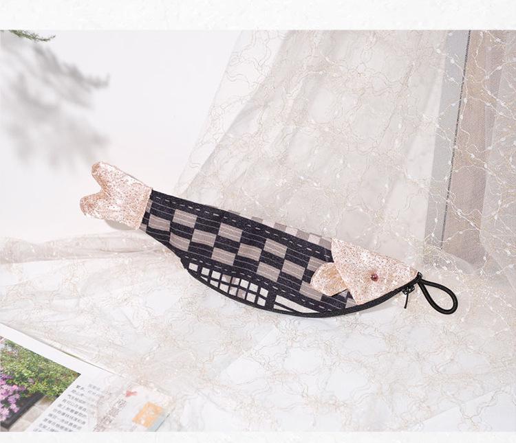 Creative Koi Fish Pen Bag - High-Value Japanese Fabric Stationery Holder, Forest Style