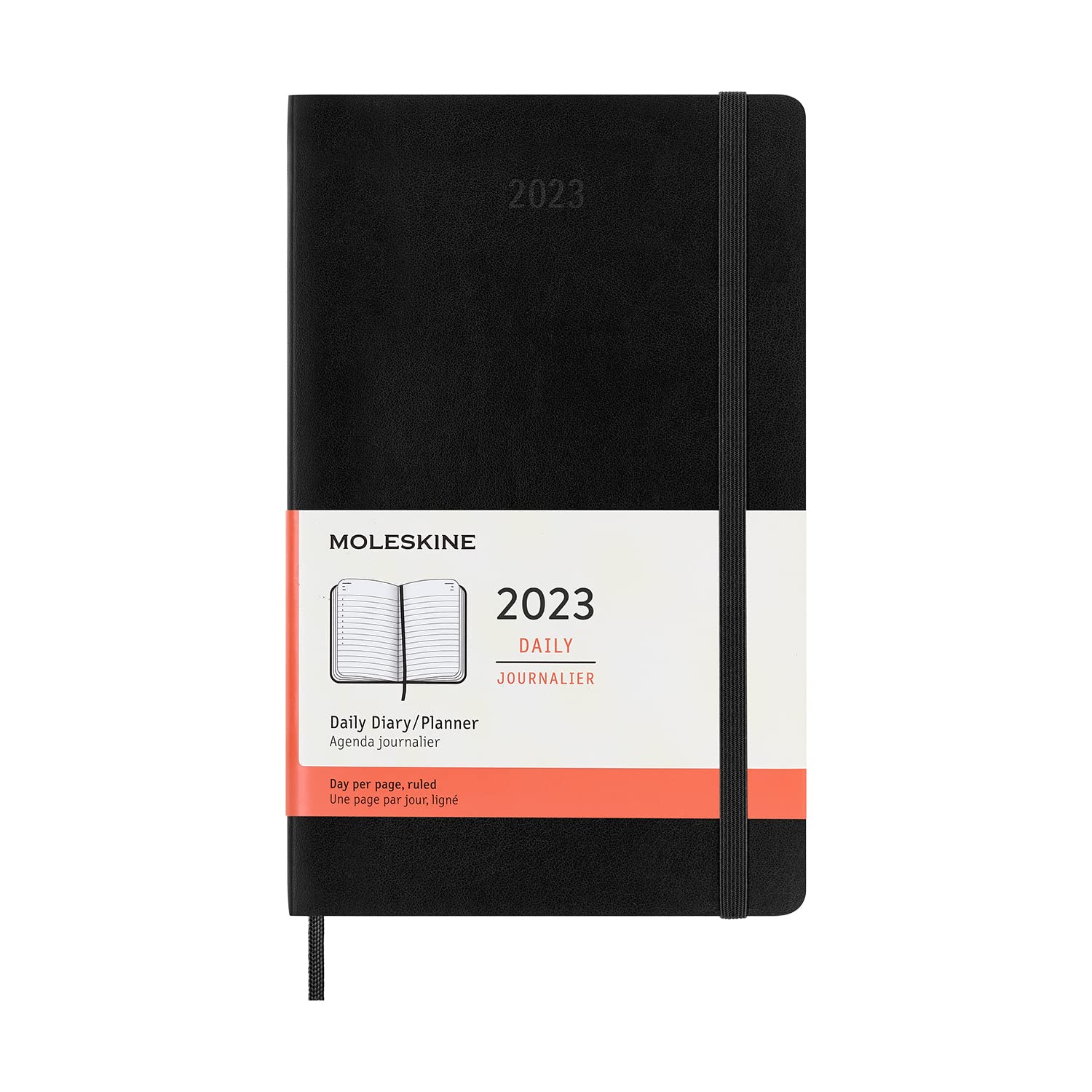 

Moleskine Notebook 2023 January Start 12 Months Daily Diary Soft Cover Large Size Black DSB12DC3Y23 Large wide x 21cm (13cm long) чёрный