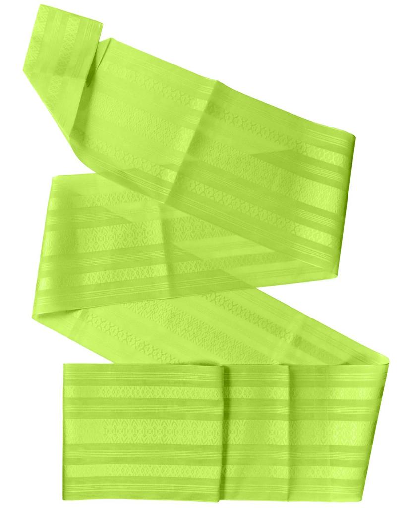 Obi Nagoya Obi Gauze Fabric Kenjo Pattern 8 Sun Made in Japan [KYOETSU] Women's (Solid Color/Light Green)