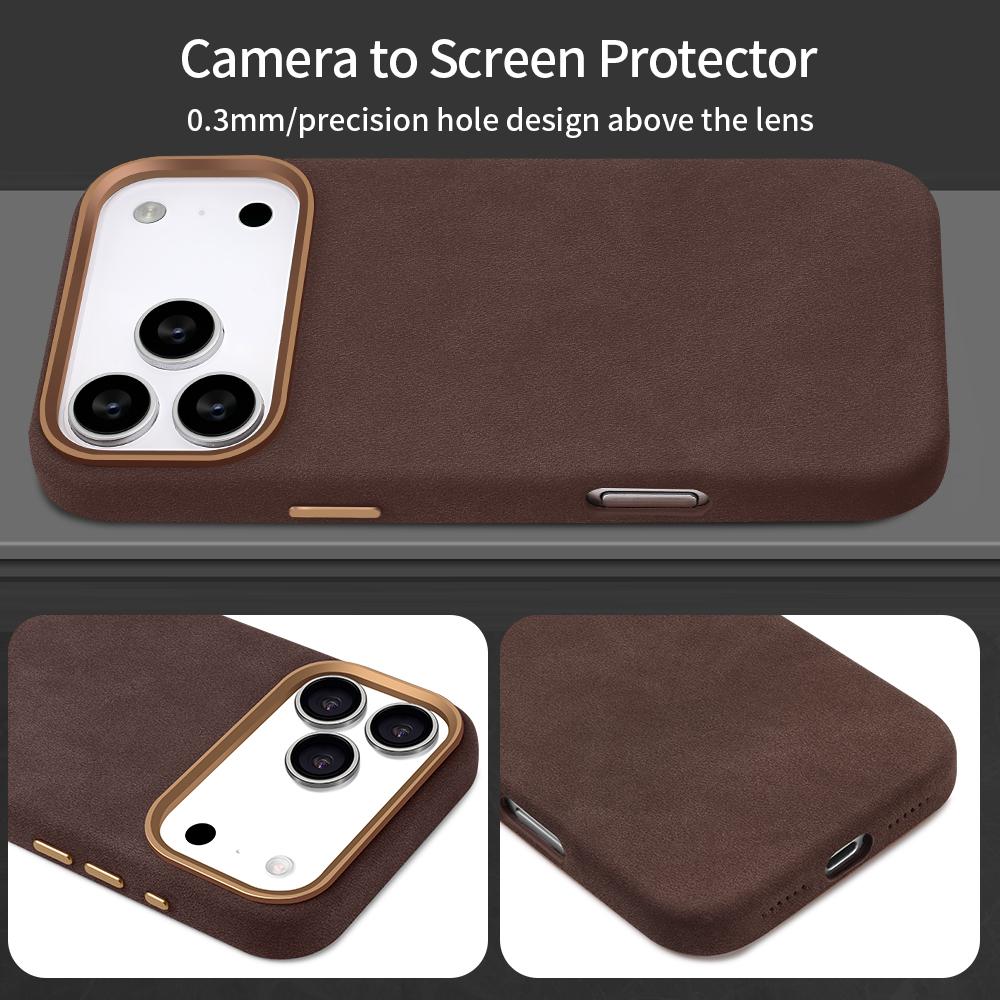 Strong Magnetic All-inclusive Case For iPhone 17 16 15 Pro Max, Suede PU Leather Mobile Phone Case For iPhone Air For iPhone 17