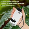 Yousheng 1 Set Children's Microscope 60x-120x Magnification Portable Science Microscope for School Outdoor Adventure