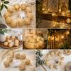 Decorative Woven Ball String Lights - 10 Pack for Indoor Outdoor Patio Decor (Battery Not Included)
