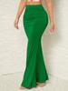 European and American High-Waisted Elastic Pleated Fishtail Midi Skirt for Autumn and Winter