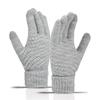 Winter Warm Touchscreen Gloves Thick Fleece Women Men Fashion Knitted Gloves Mittens Pineapple Pattern Gloves Touch Screen