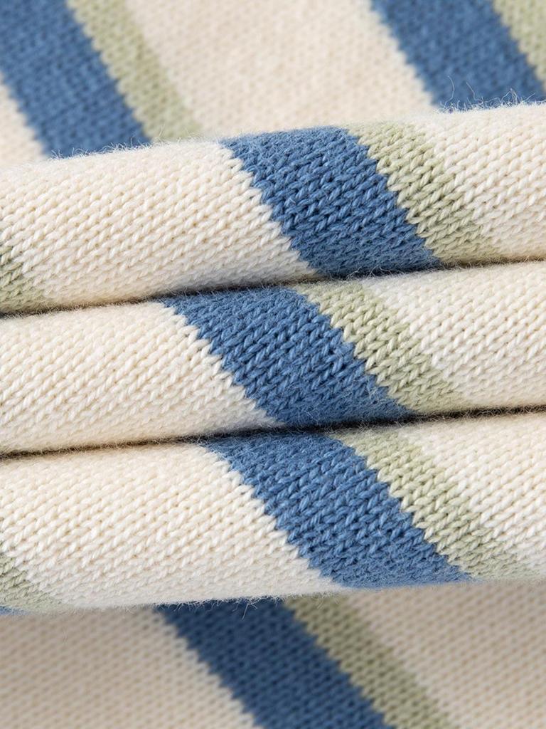 Boys' Striped Lapel Sweater for Spring & Autumn