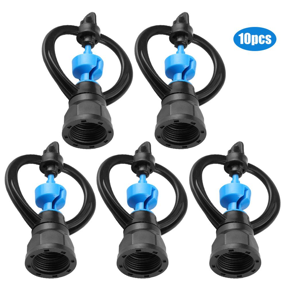 10Pcs Female Thread G1/2 G3/4 Plastic Rotating Sprinkler Lawn Irrigation Sprayer Nozzle