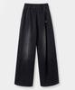 Yujen Steel Logo Daily One-Pleat Wide Sweatpants_Pigment Charcoal