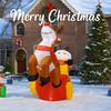 4.92FT Inflatable Toy Santa Claus Reindeer Sleigh Xmas LED Decoration Home Ornaments Festive Gift Supplies for Garden Decor
