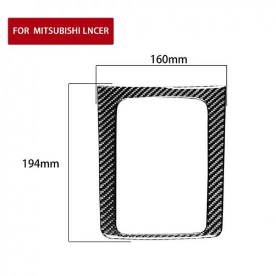 Carbon Fiber Look Manual Gearbox Cover Trim New For Mitsubishi Lancer 2010-2015