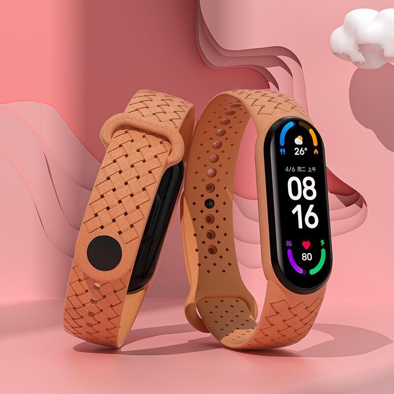 Silicone Braided Solo Loop Bracelet For Xiaomi Mi Band 7 Wrist Quick Replacement Sport Smartwatch Correa NFC Miband 4 5 6 Strap