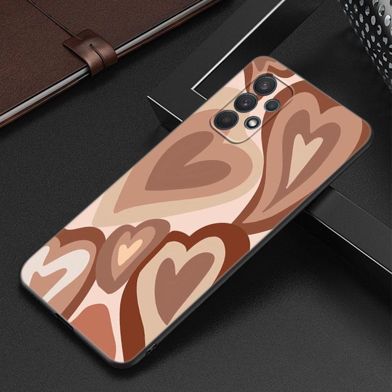 Purple Heart Swirl Pattern Case For Samsung Galaxy A12 A22 A31 A32 A50 A51 A70 A71 A72 A11 A21S A02S A10S A20S A30S A52 S 5G