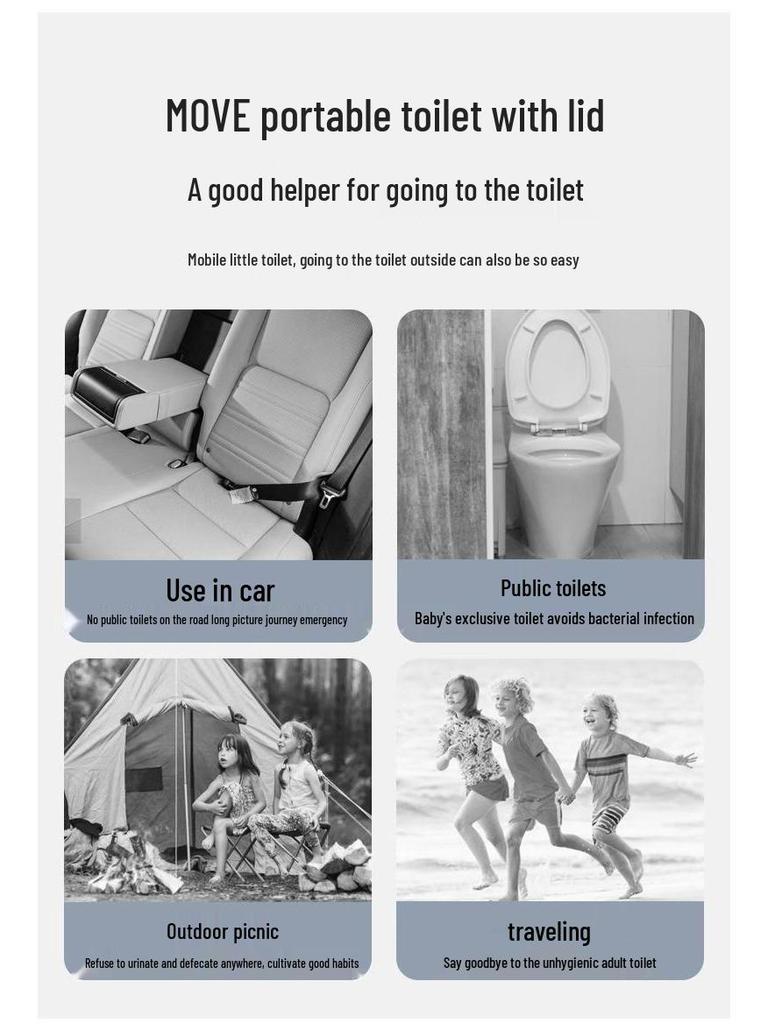 Tragbares Kinder-Auto-Töpfchen für Outdoor und Reise