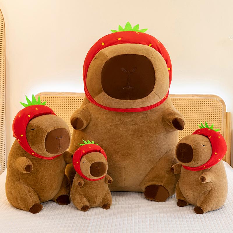 Capybara Plush Toy Doll - Cartoon Throw Pillow & Stuffed Animal Birthday Gift
