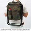 Portable Outdoor Multi-functional Folding Stool Portable Insulated Cooler Bag Backpackable Camping Beach Fishing Chair with Dual-shoulder Straps