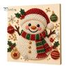 DIY Faux Pearl Art Crafts Christmas Kit, Santa Snowy Cottage Painting Kits for Adults 3D Bead Craft Set Adults, Home Winter Holiday Wall Decor Indoor
