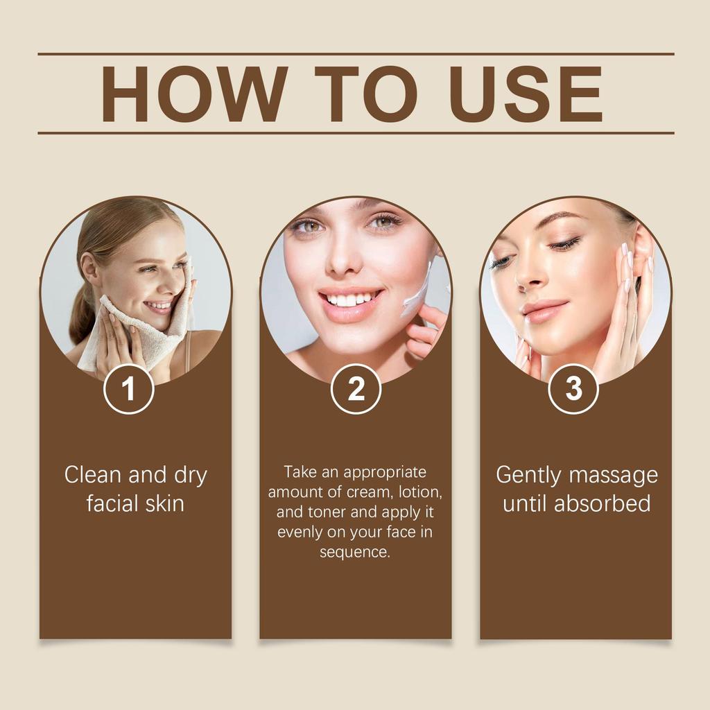 EELHOE Wild Yam Moisturizing Skin Care Set Hydrating Skin Care Cream Lotion Refreshing Non-Greasy